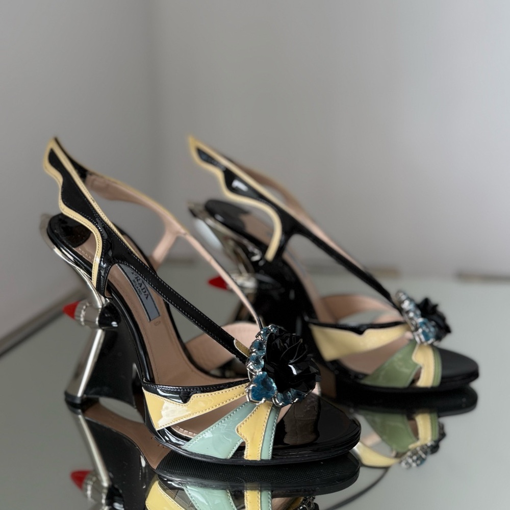 Like new Prada Cadillac Rod Heels Hot Rod Flame 37 - Picture 3 of 17